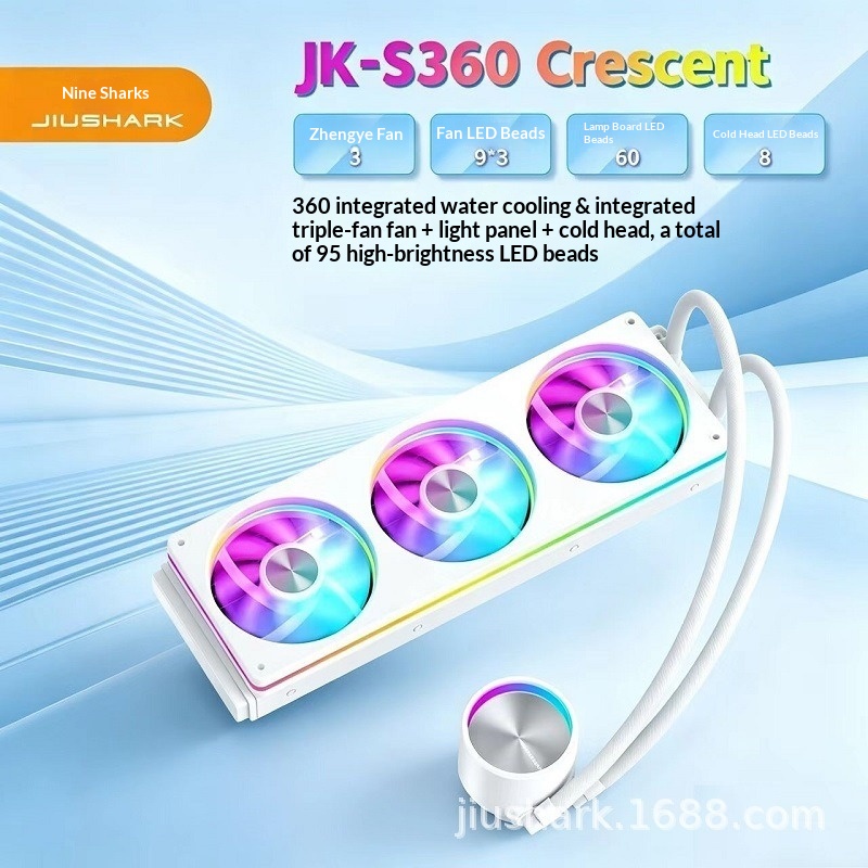 Aio Liquid Cooler 360Mm Argb - مبرد سائل JIUSHARK JK-S360 Crescent 360mm