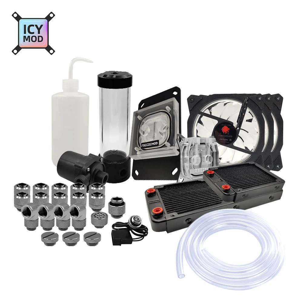 Cpu Water Cooler 240Mm Rgb - FREEZEMOD مبرد المياه لينة أنبوب عدة