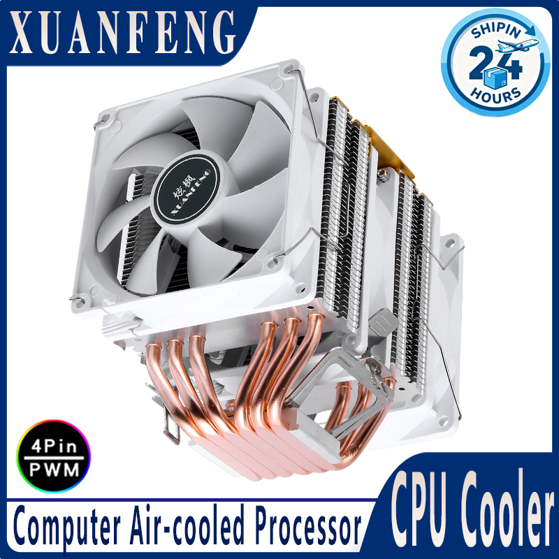 Cpu Air Cooler Dual Tower 6 Heatpipe - مروحة تبريد كمبيوتر XUANFENG بتصميم برج