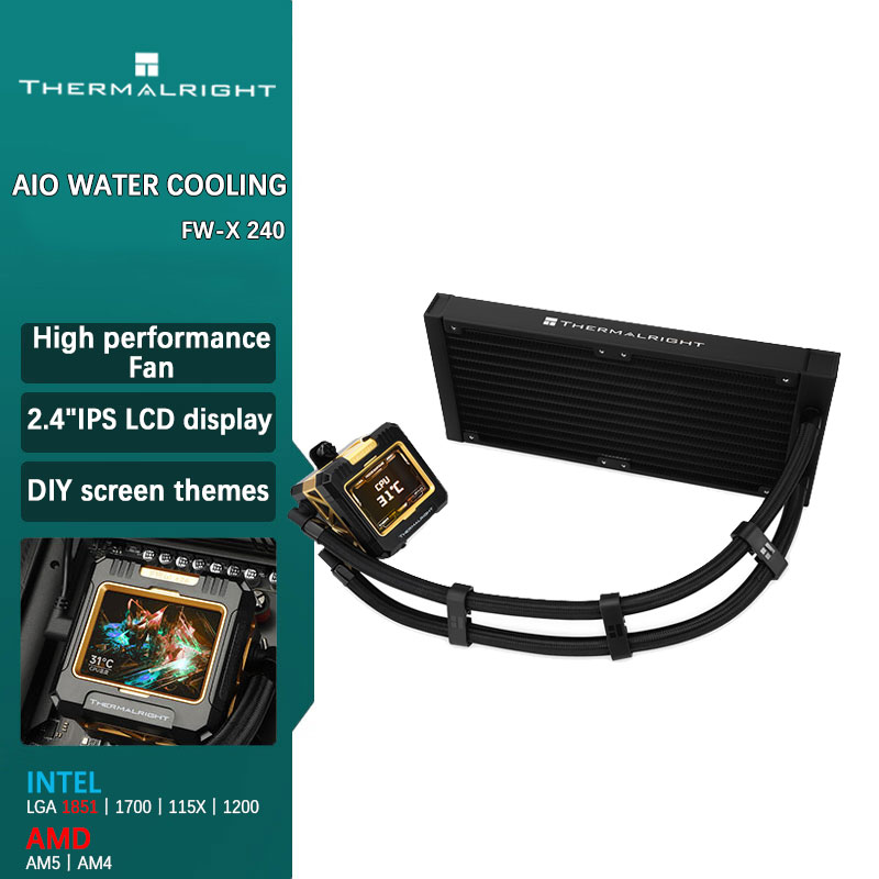 Cpu Water Cooler 240Mm Rgb - مبرد تبريد المياه الكل في واحد