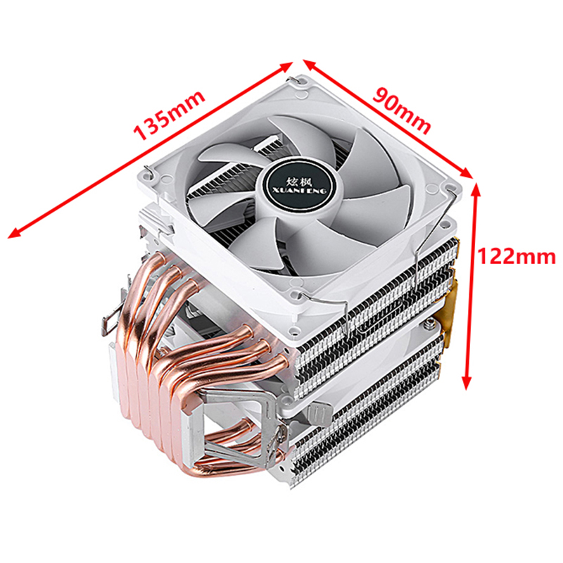 مروحة تبريد كمبيوتر XUANFENG ب - مراجعة Cpu Air Cooler Dual Tower 6 Heatpipe وسعره