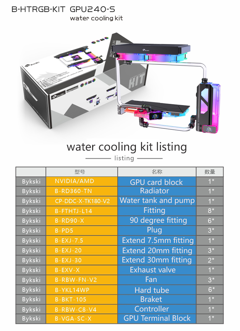 BYKSKI مجموعة تبريد المياه وحد - مراجعة Cpu Water Cooler 240Mm Rgb وسعره