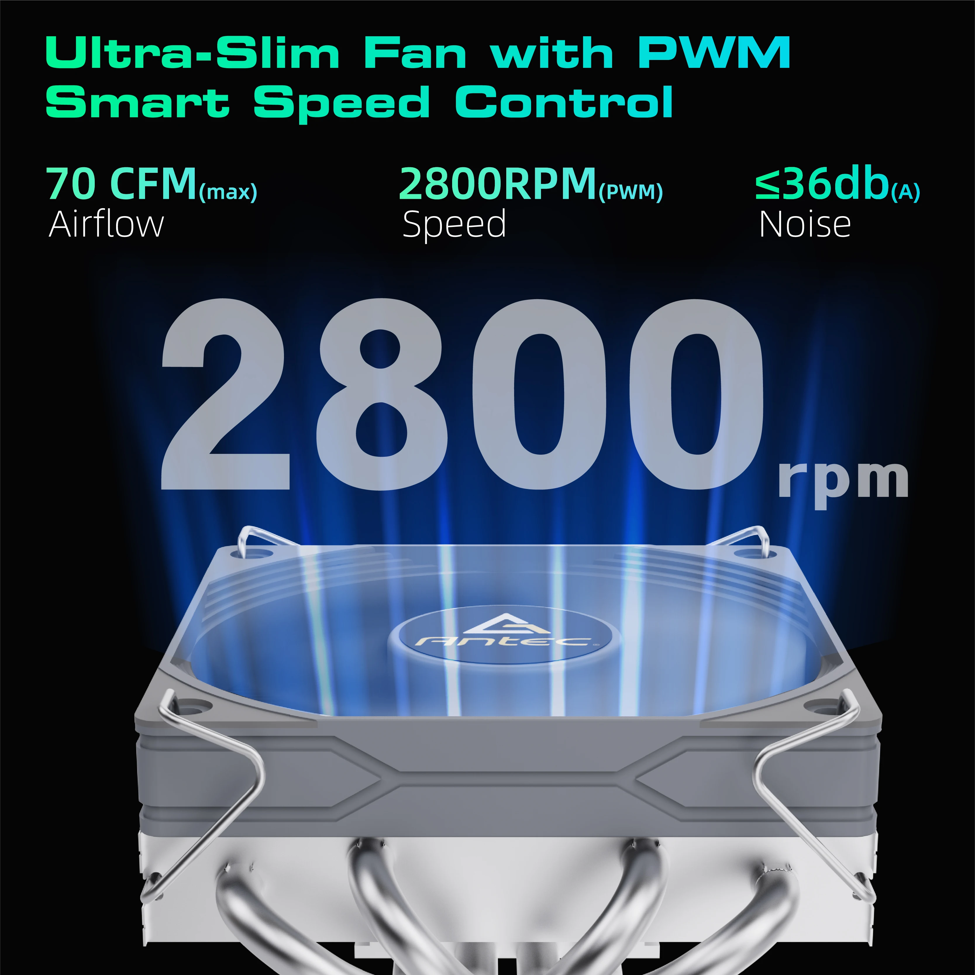 Antec A37 A45 المبرد 92 مم PWM - مراجعة Cpu Cooler Low Profile Itx وسعره