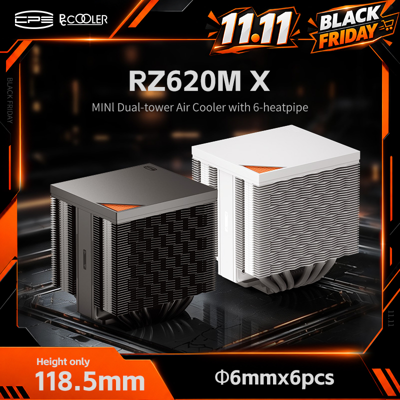 مبرد هواء مزدوج البرج PCCOOLER - مراجعة Cpu Air Cooler Dual Tower 6 Heatpipe وسعره