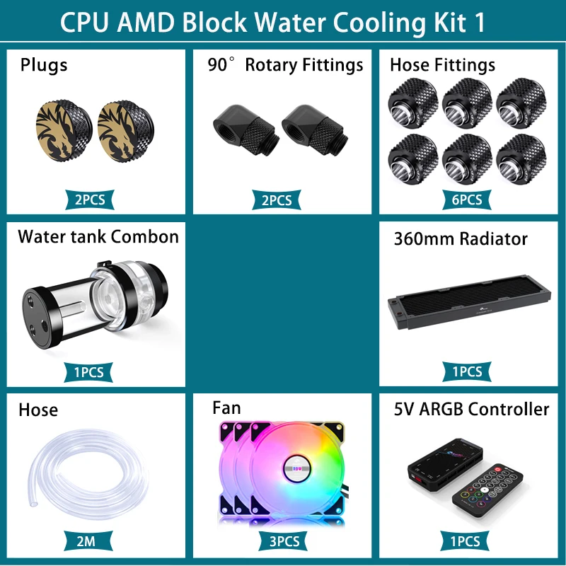BYKSKI مجموعة تبريد المياه مضخ - مراجعة Cpu Water Cooler 240Mm Rgb وسعره