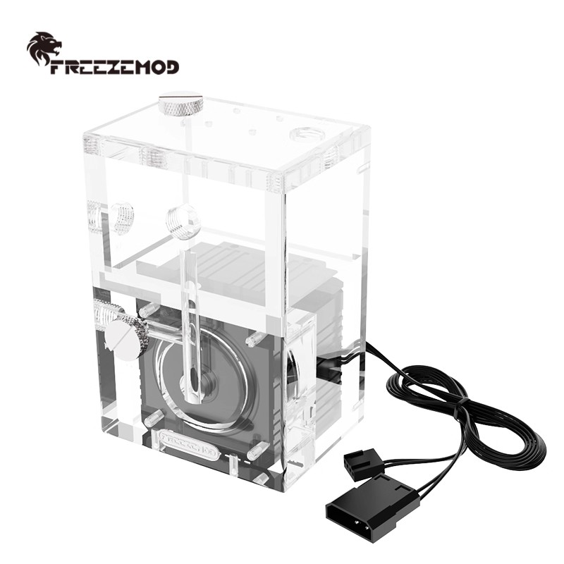 خزان مربع من FREEZEMOD + مجموع - مراجعة Aio Pump Reservoir Combo وسعره