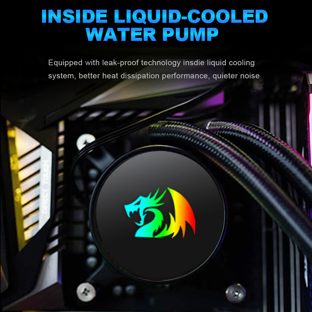 علبة تبريد مائي REDRAGON Effec - مراجعة Cpu Water Cooler 240Mm Rgb وسعره