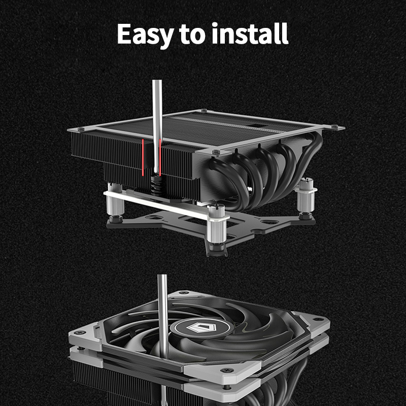 ID-COOLING IS-55 5Heatpipe CPU - مراجعة Cpu Cooler Low Profile Itx وسعره