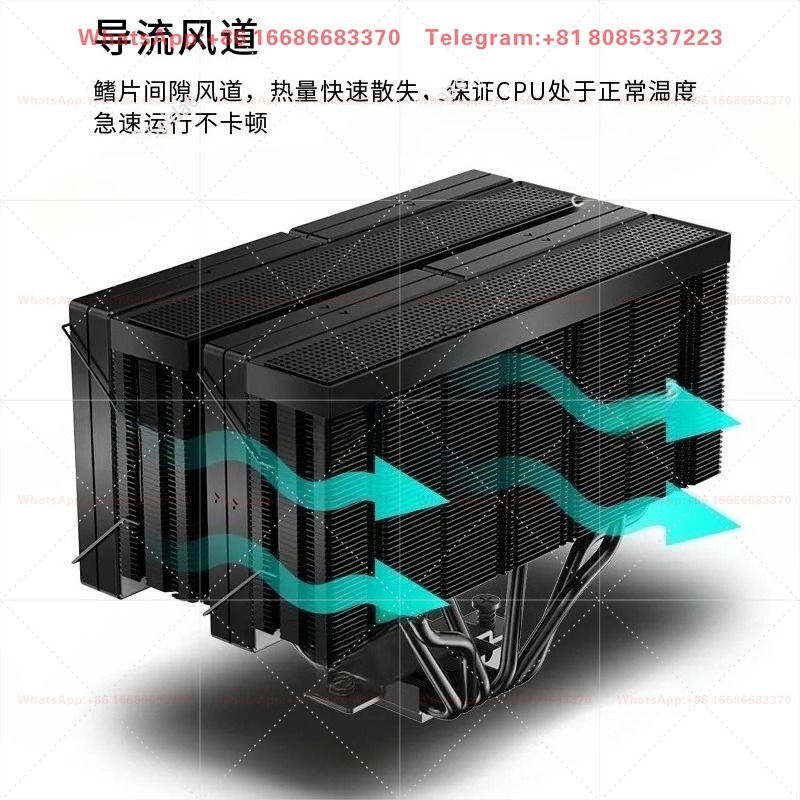 مبرد هواء للمعالج المركزي بتصم - مراجعة Cpu Air Cooler Dual Tower 6 Heatpipe وسعره