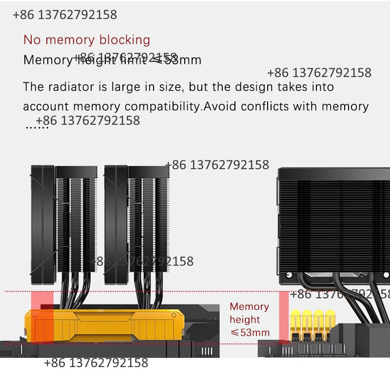 مبرد وحدة المعالجة المركزية JI - مراجعة Cpu Air Cooler Dual Tower 6 Heatpipe وسعره